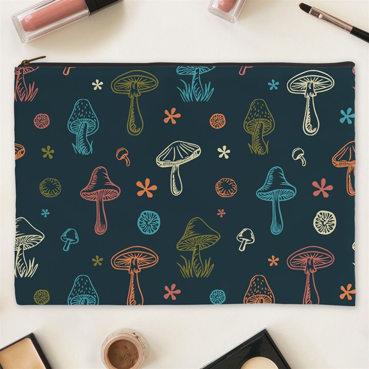 Whimsical Mushrooms pattern Cosmetic Bag (XXXL)