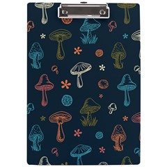 Whimsical Mushrooms Pattern A4 Acrylic Clipboard