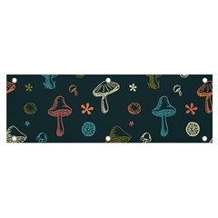 Whimsical Mushrooms pattern Banner and Sign 6  x 2 