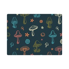 Whimsical Mushrooms Pattern Premium Plush Fleece Blanket (mini) by Drawde