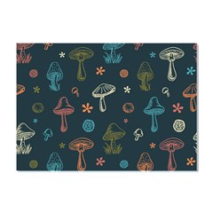 Whimsical Mushrooms Pattern Crystal Sticker (a4) by Drawde