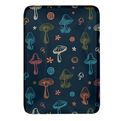 Whimsical Mushrooms pattern Rectangular Glass Fridge Magnet (4 pack)