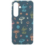 Whimsical Mushrooms pattern Samsung Galaxy S24 6.2 Inch Black TPU UV Case Front