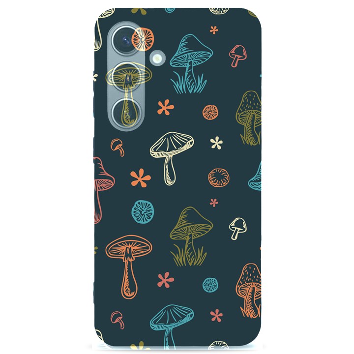 Whimsical Mushrooms pattern Samsung Galaxy S24 6.2 Inch Black TPU UV Case