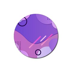 Colorful Labstract Wallpaper Theme Rubber Coaster (round) by Apen