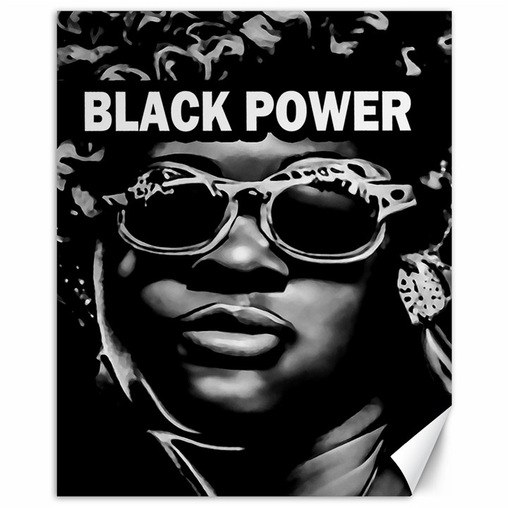 Black Power Afro Beauty Woman Portrait (AI+Human) Canvas 11  x 14 