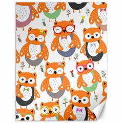 Cute Colorful Owl Cartoon Seamless Pattern Canvas 12  X 16 