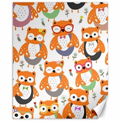 Cute Colorful Owl Cartoon Seamless Pattern Canvas 16  X 20  by Apen