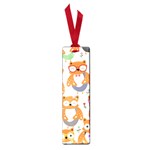 Cute Colorful Owl Cartoon Seamless Pattern Small Book Marks Front