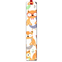 Cute Colorful Owl Cartoon Seamless Pattern Large Book Marks by Apen