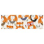 Cute Colorful Owl Cartoon Seamless Pattern Banner and Sign 6  x 2  Front