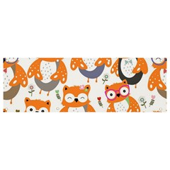 Cute Colorful Owl Cartoon Seamless Pattern Banner And Sign 9  X 3  by Apen