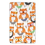 Cute Colorful Owl Cartoon Seamless Pattern Name Card Style USB Flash Drive Front