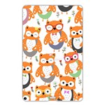 Cute Colorful Owl Cartoon Seamless Pattern Name Card Style USB Flash Drive Back