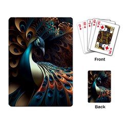 Colorful Peacock Bird Feathers Playing Cards Single Design (rectangle) by Apen