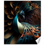 Colorful Peacock Bird Feathers Canvas 20  x 24  19.57 x23.15  Canvas - 1