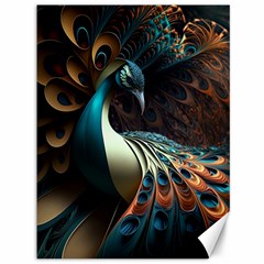 Colorful Peacock Bird Feathers Canvas 36  X 48  by Apen