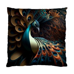 Colorful Peacock Bird Feathers Standard Cushion Case (one Side) by Apen