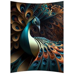 Colorful Peacock Bird Feathers Back Support Cushion