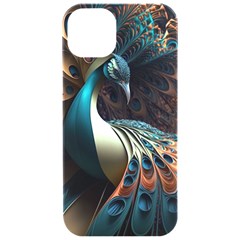 Colorful Peacock Bird Feathers Iphone 15 Pro Black Uv Print Pc Hardshell Case