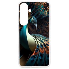 Colorful Peacock Bird Feathers Samsung Galaxy S24 Ultra 6 9 Inch Tpu Uv Case by Apen