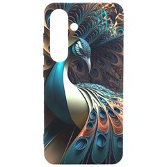 Colorful Peacock Bird Feathers Samsung Galaxy S24 6 2 Inch Black Tpu Uv Case