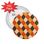 Halloween Argyle Pattern  2.25  Buttons (100 pack)  Front