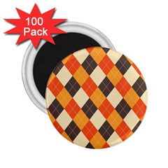 Halloween Argyle Pattern  2 25  Magnets (100 Pack)  by Safari