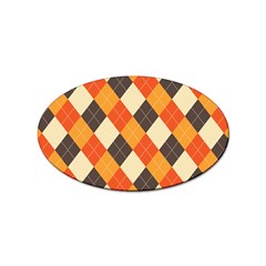 Halloween Argyle Pattern  Sticker (oval) by Safari