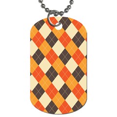 Halloween Argyle Pattern  Dog Tag (one Side) by Safari