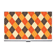 Halloween Argyle Pattern  Business Card Holder by Safari