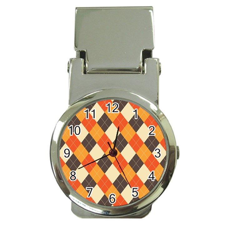 Halloween Argyle Pattern  Money Clip Watches