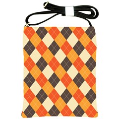 Halloween Argyle Pattern  Shoulder Sling Bag by Safari