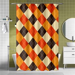 Halloween Argyle Pattern  Shower Curtain 48  X 72  (small)  by Safari