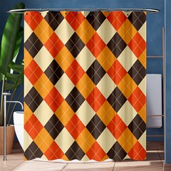 Halloween Argyle Pattern  Shower Curtain 60  X 72  (medium)  by Safari