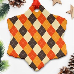 Halloween Argyle Pattern  Ornament (snowflake)