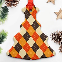 Halloween Argyle Pattern  Ornament (christmas Tree) 