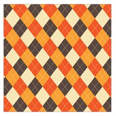 Halloween Argyle Pattern  Square Satin Scarf (36  X 36 ) by Safari