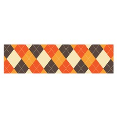 Halloween Argyle Pattern  Oblong Satin Scarf (16  X 60 ) by Safari