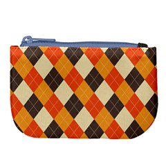 Halloween Argyle Pattern  Large Coin Purse by Safari