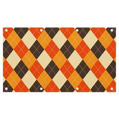 Halloween Argyle Pattern  Banner And Sign 7  X 4  by Safari