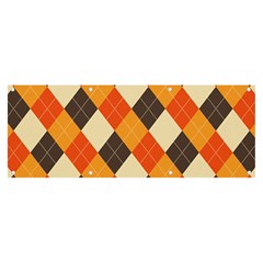 Halloween Argyle Pattern  Banner And Sign 8  X 3  by Safari