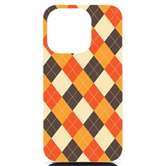 Halloween Argyle Pattern  Iphone 14 Pro Black Uv Print Case by Safari