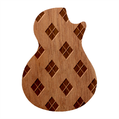 Halloween Argyle Pattern  Guitar Shape Wood Guitar Pick Holder Case And Picks Set by Safari