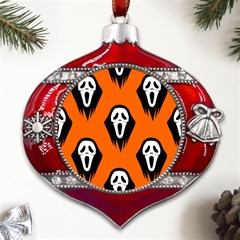 Halloween Party  Metal Snowflake And Bell Red Ornament