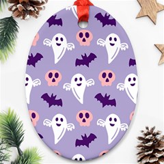 Boo Crew Halloween Season Oval Ornament (two Sides)