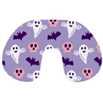 Boo crew halloween season Travel Neck Pillow Front