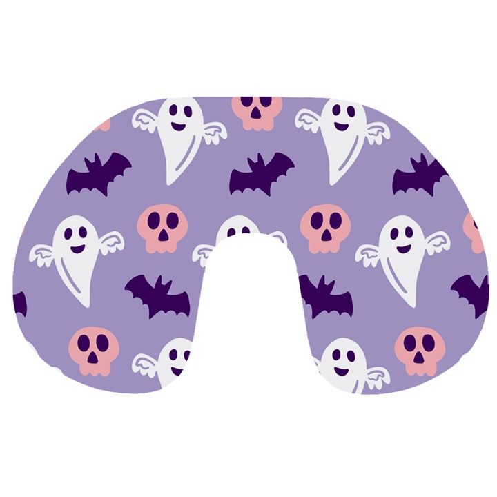 Boo crew halloween season Travel Neck Pillow