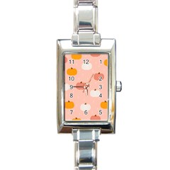 Pumpkin Pattern Halloween 20240926 160345 0000 Rectangle Italian Charm Watch by Safari