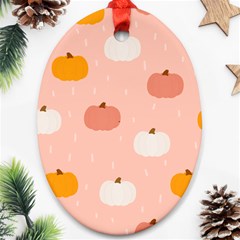 Pumpkin Pattern Halloween 20240926 160345 0000 Ornament (oval)